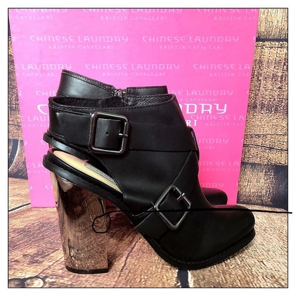 Kristin Cavallari Remi Mirrored Block Heel Booties - Picture 3 of 6